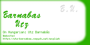 barnabas utz business card
